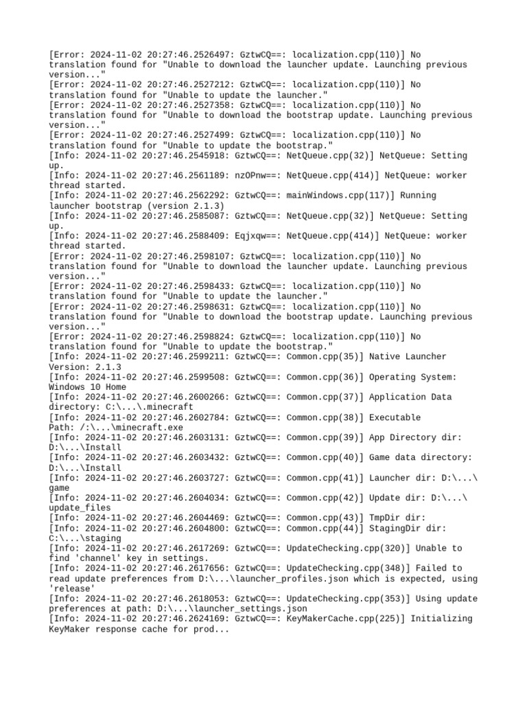 Launcher Update Errors and Info | PDF | Software Engineering | Computing