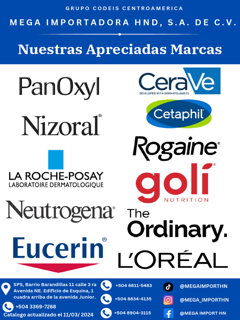 Catálogo de Productos Mega Importadora | PDF | Protector solar | Champú