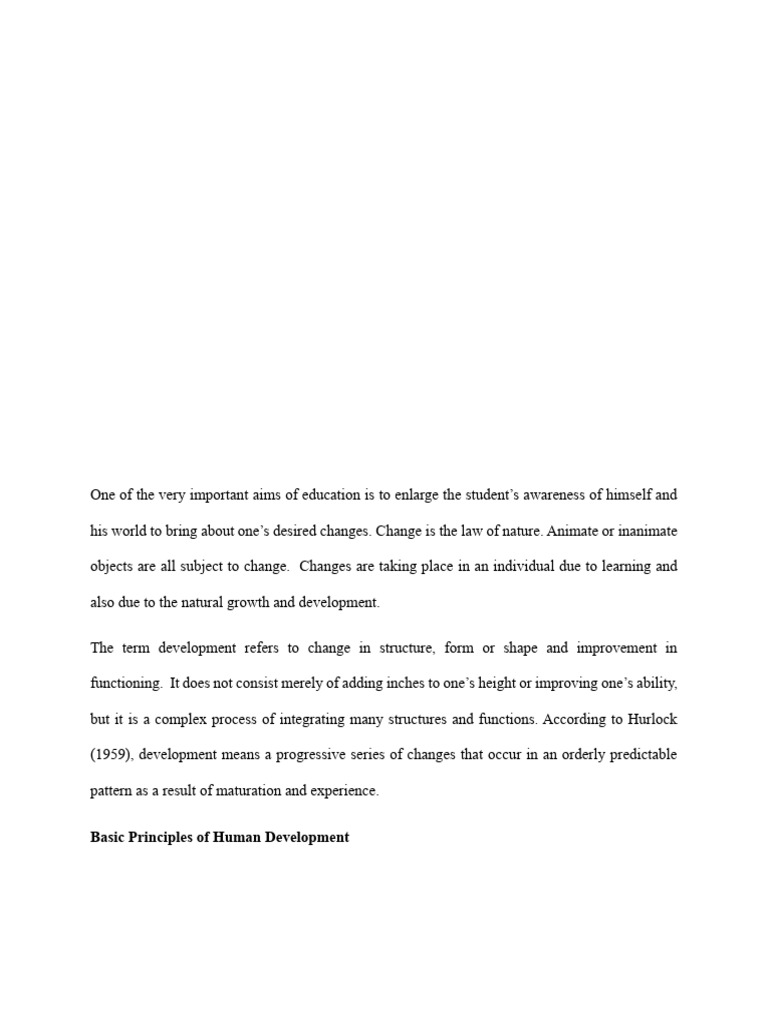 Human Development Principles in Education | PDF | Learning | Psychology
