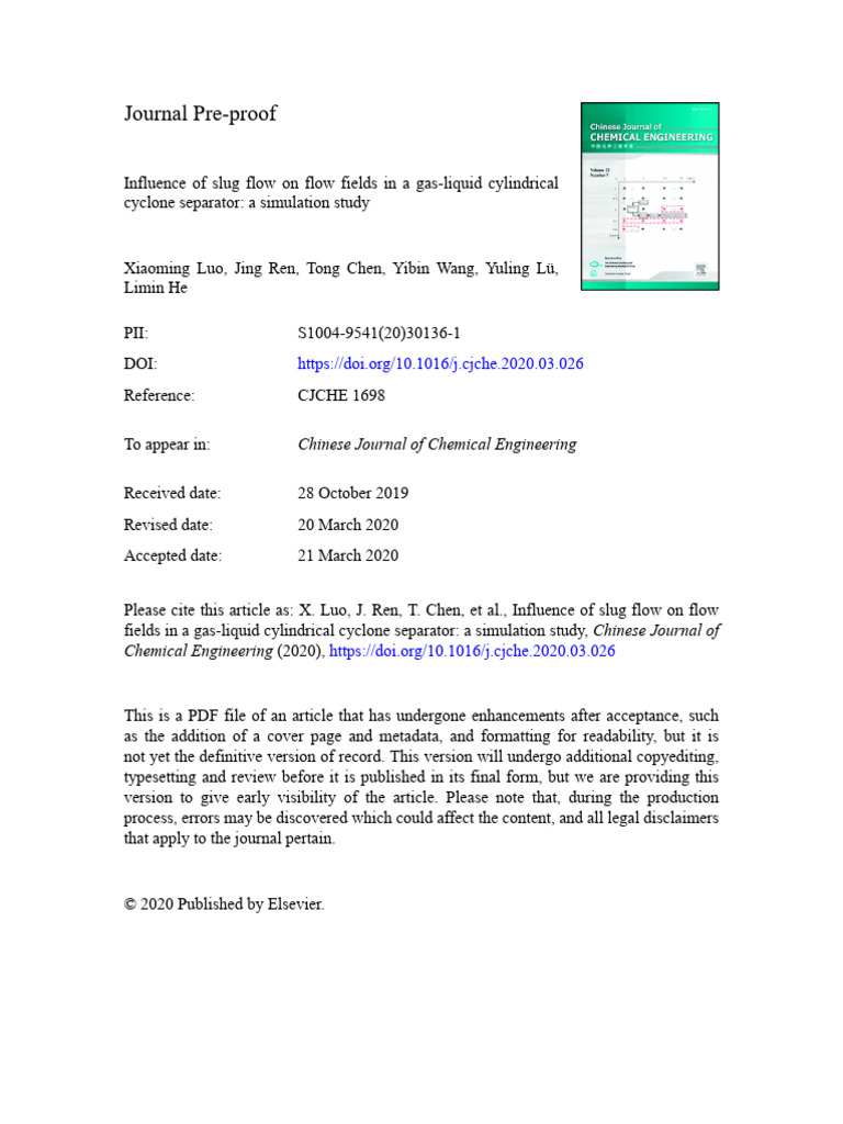 Influence of Slug Flow On Flow Fields in A Gas-Liquid Cylindrical ...