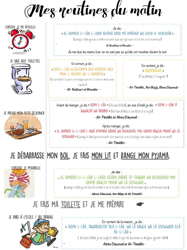 Dou'a et routines matinales | PDF | Hadîth