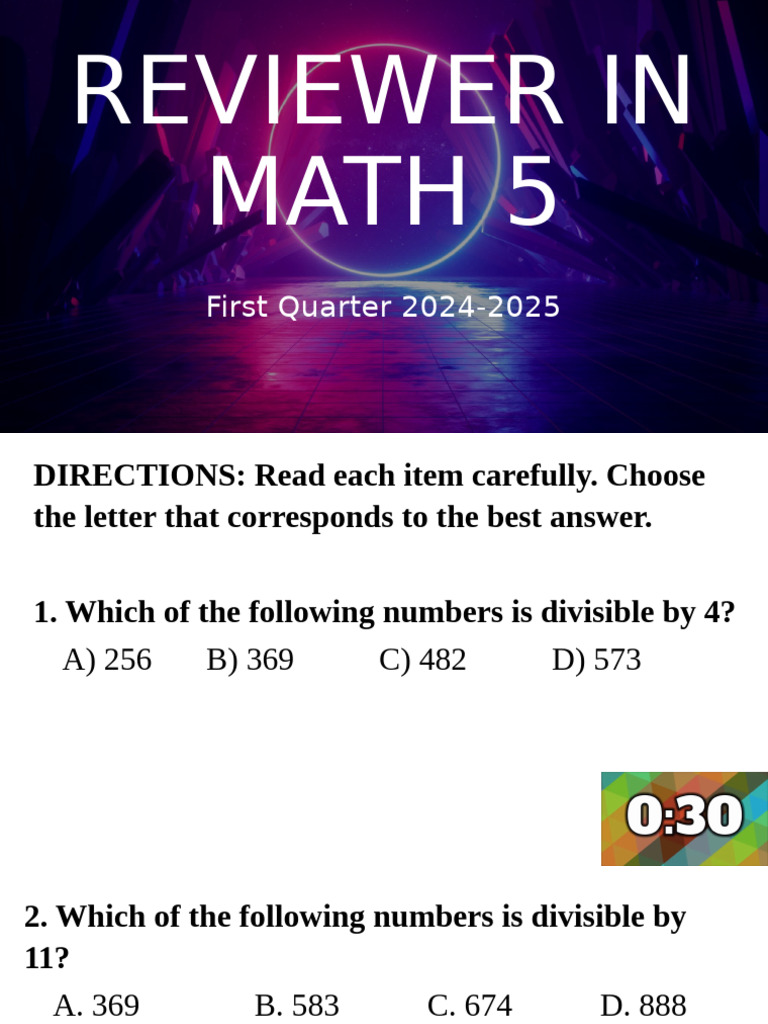 Grade 5 Math Reviewer: 1st Quarter | PDF | Arithmetic | Foods