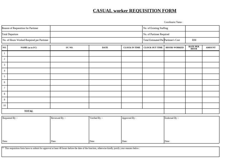 Casual Form | PDF