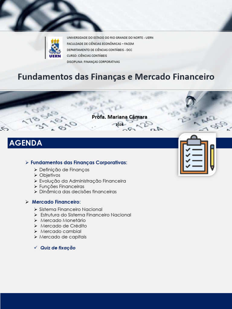 Aula 02 - Fundamentos Das Finanas e Mercado Financeiro | PDF | Economia ...