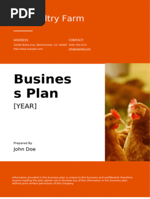 Poultry Farming Business Plan Example