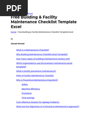 building maintenance planning