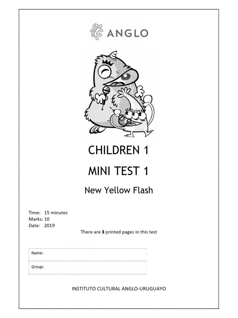 2019-09 - Children 1 - Mini Test | PDF
