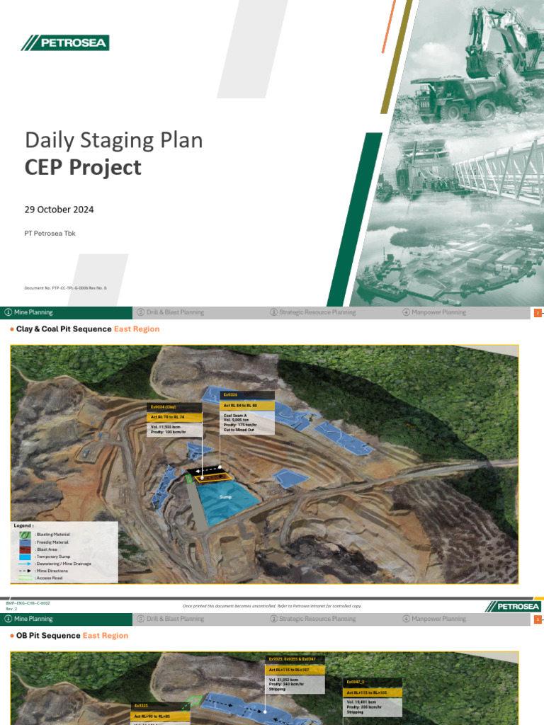 Daily Staging Plan for CEP Project | PDF | Resource Extraction | Minerals
