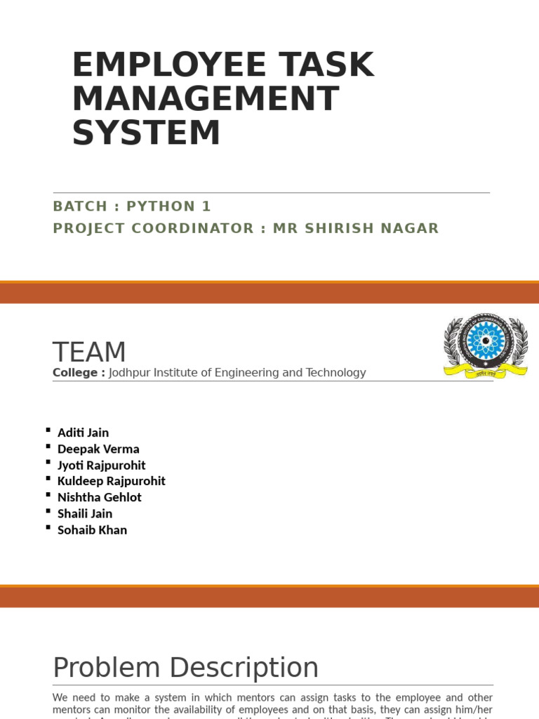 Employee Task Management System | PDF | Computing | Information Technology