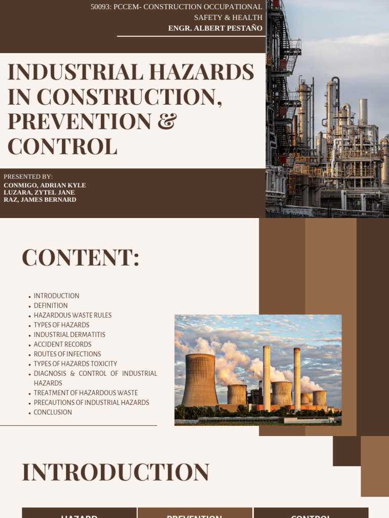 Industrial Hazards: Prevention & Control | PDF | Hazards | Fires