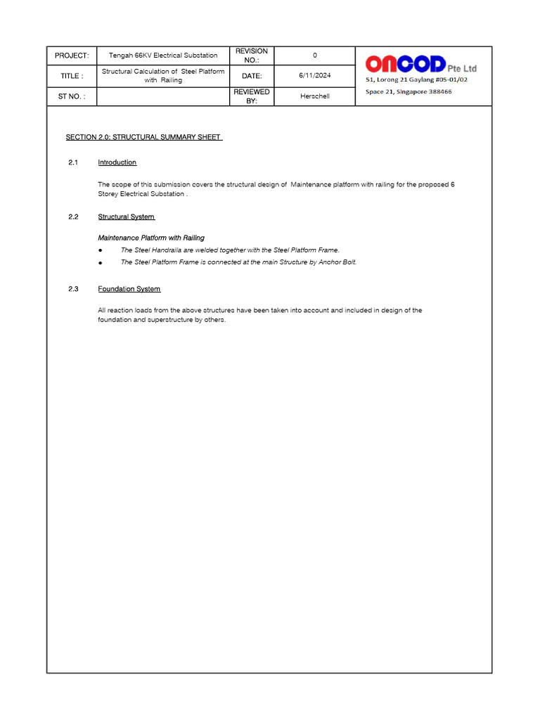 Section 2.0 - Structural Summary | PDF | Technology & Engineering