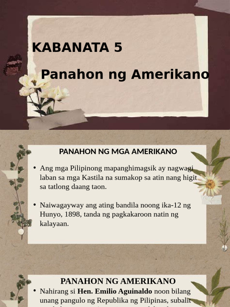 Panahon NG Amerikano | PDF
