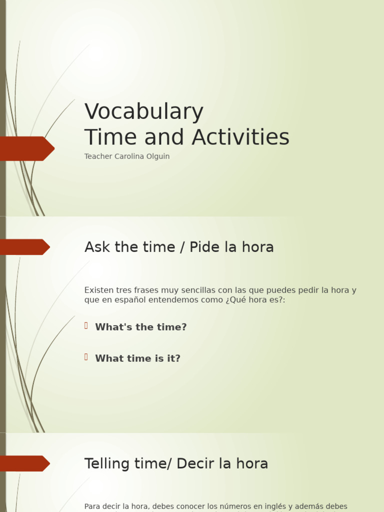 6.1 Vocabulary Time and Emotions | PDF