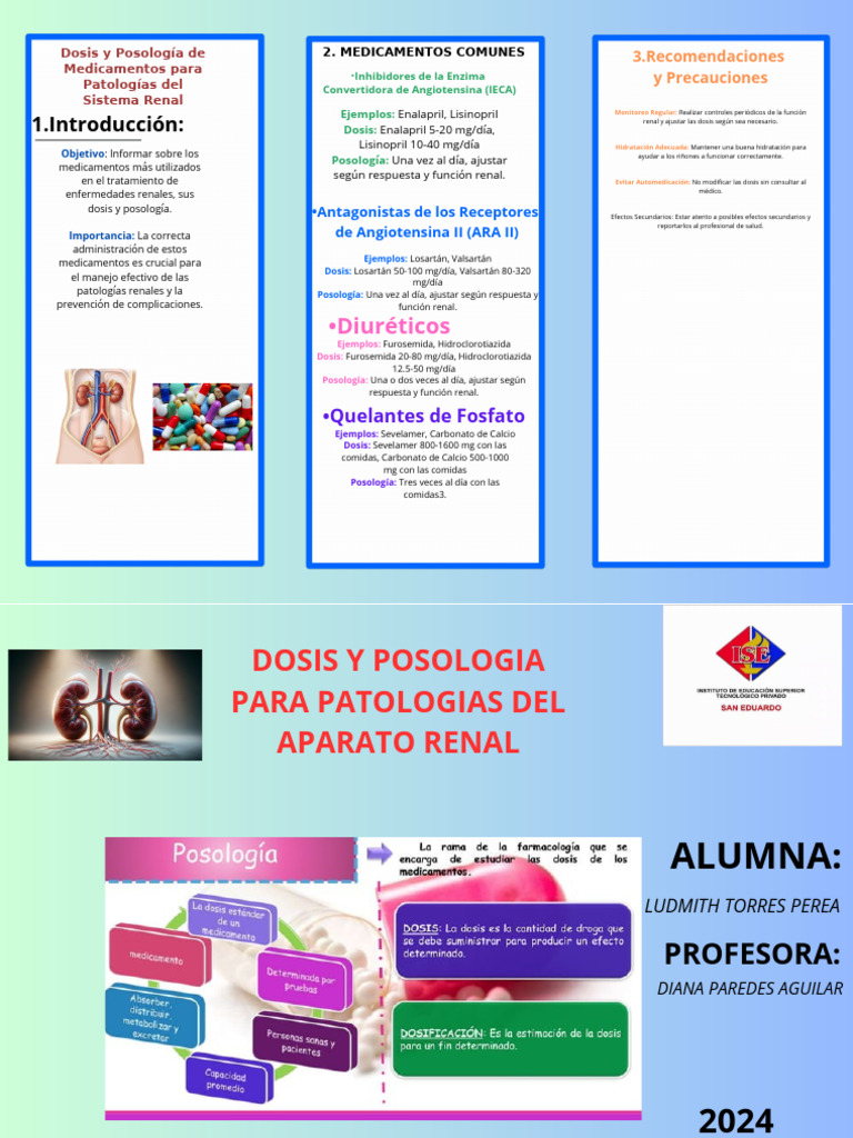Dosis y Posología de Medicamentos Renales | PDF | Drogas | Farmacología