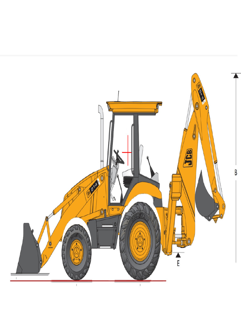 Retroescavadeira JCB 3c Plus Desenho Técnico | PDF
