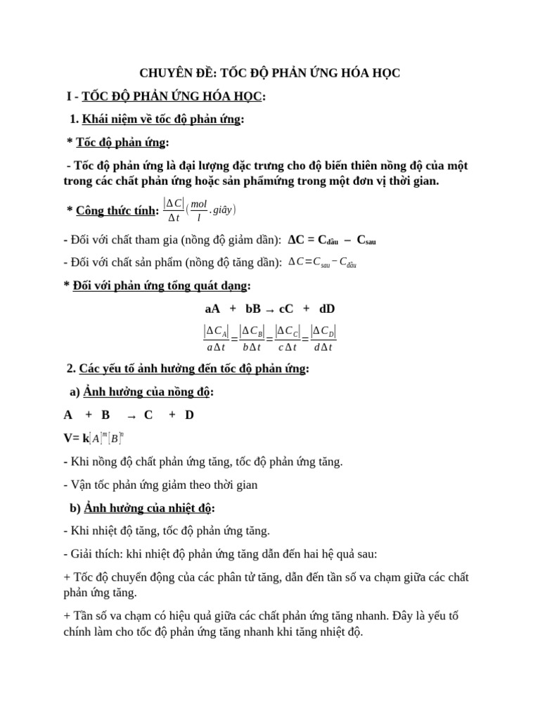 ∆ C ∆ t mol l - giây: sau đầu | PDF