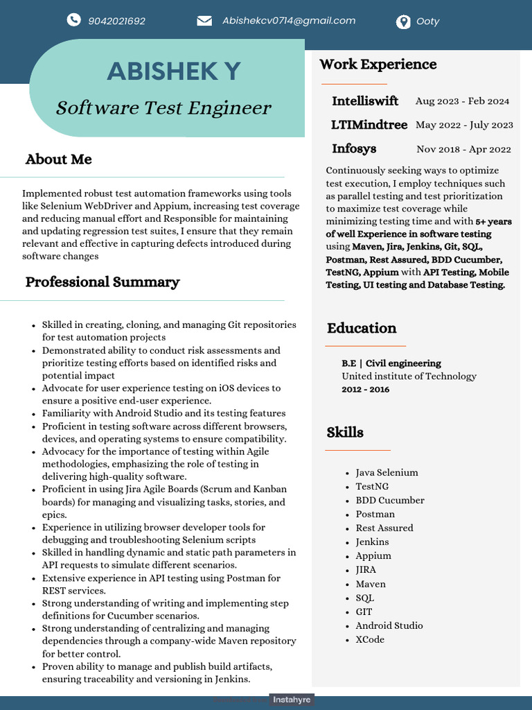 Abishek | PDF | Software Testing | Selenium (Software)