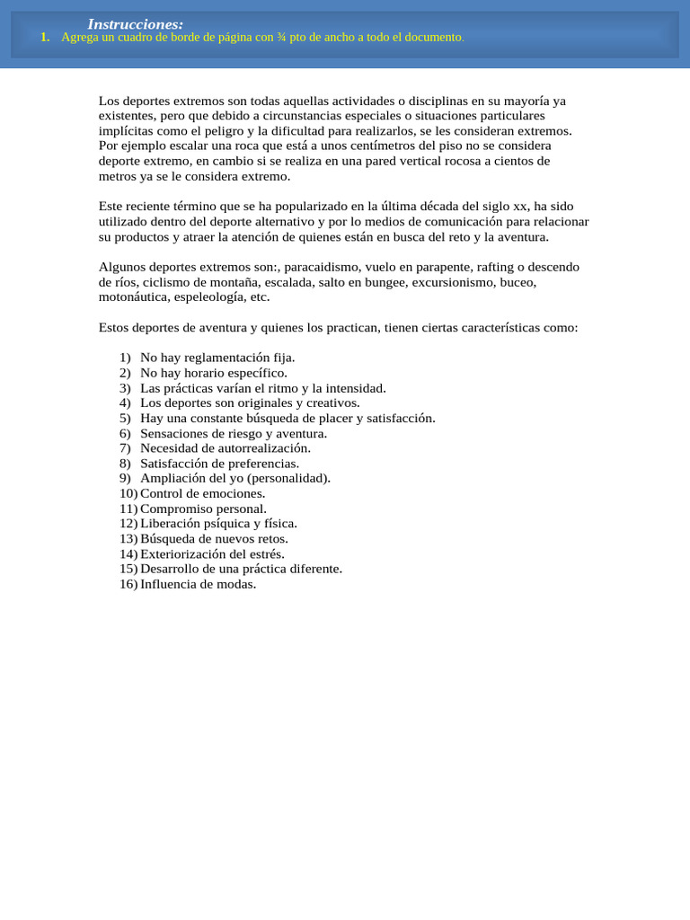 Los Deportes Extremos | PDF | Ciencia y matemáticas | Estilo de vida