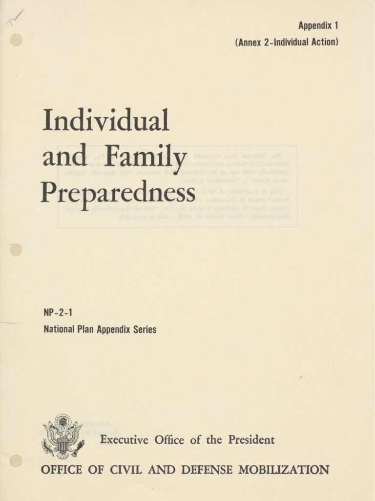 Civil Defense - Individual & Family Prepardness | PDF | Civil Defense ...