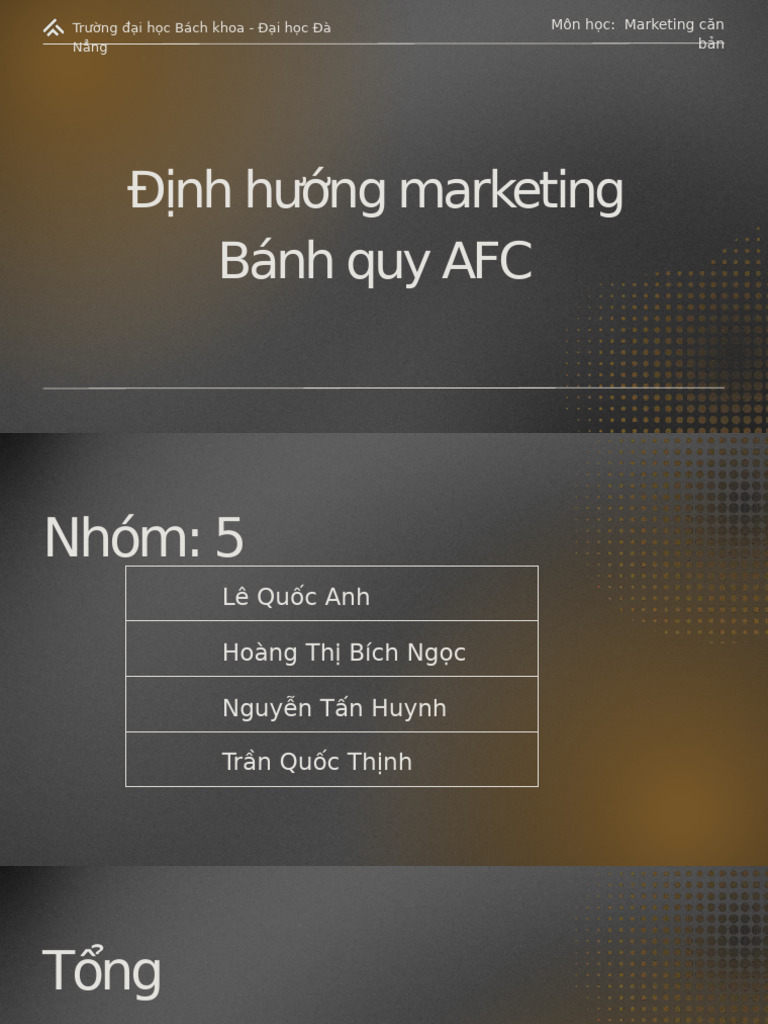 Phân Tích Ho T Đ NG Marketing Bánh Quy Afc - Nhóm 5 - 23.NH46 | PDF