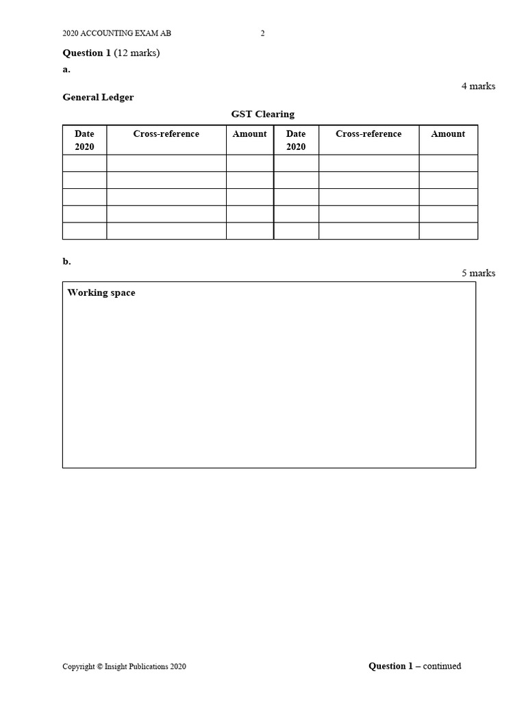 2020 Accounting Exam Questions and Answers | PDF | Debits And Credits ...
