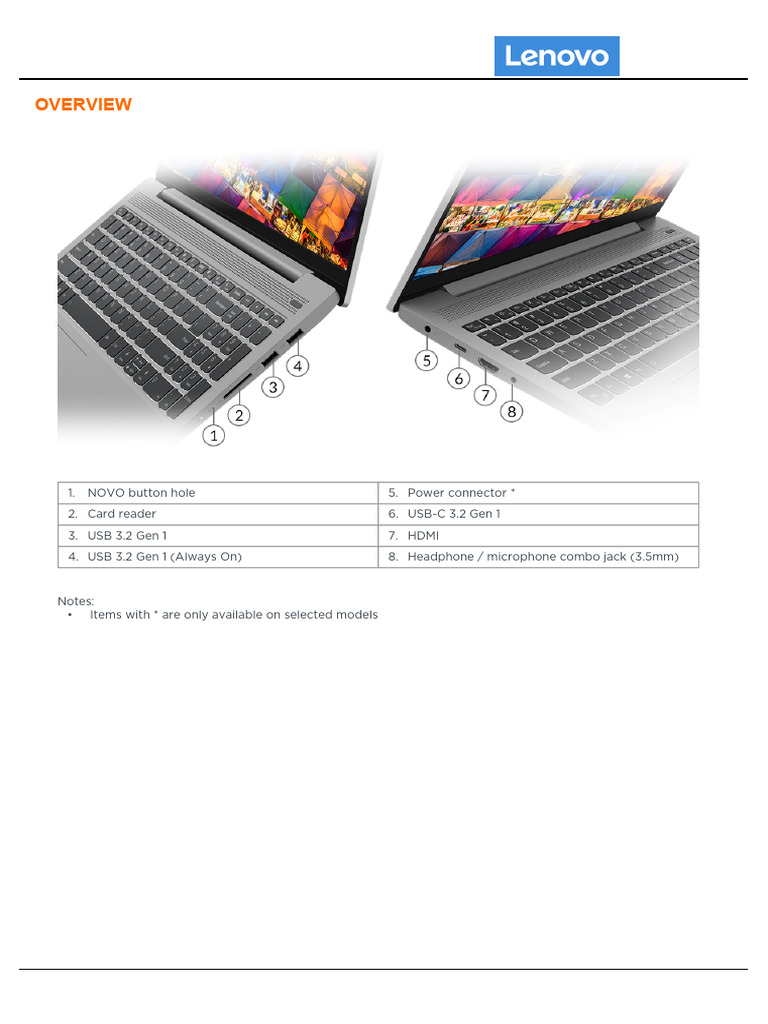 IdeaPad_5_15ALC05_Spec | PDF | Usb | Solid State Drive