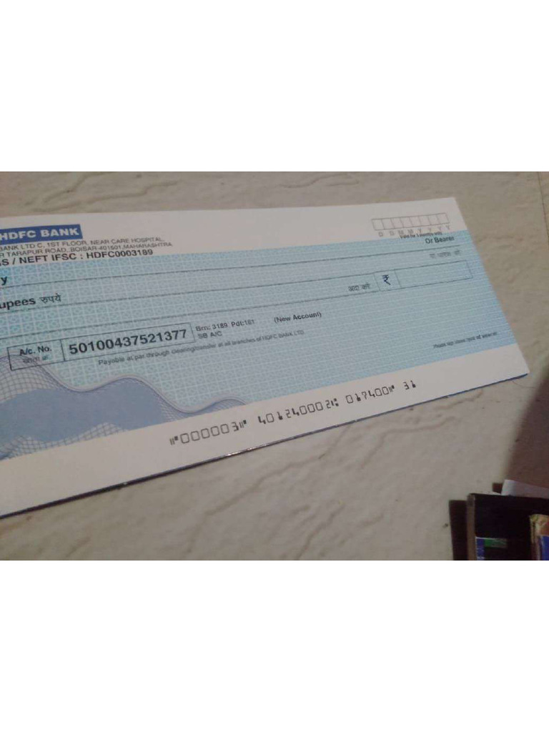 How To Track Cheque Book Hdfc