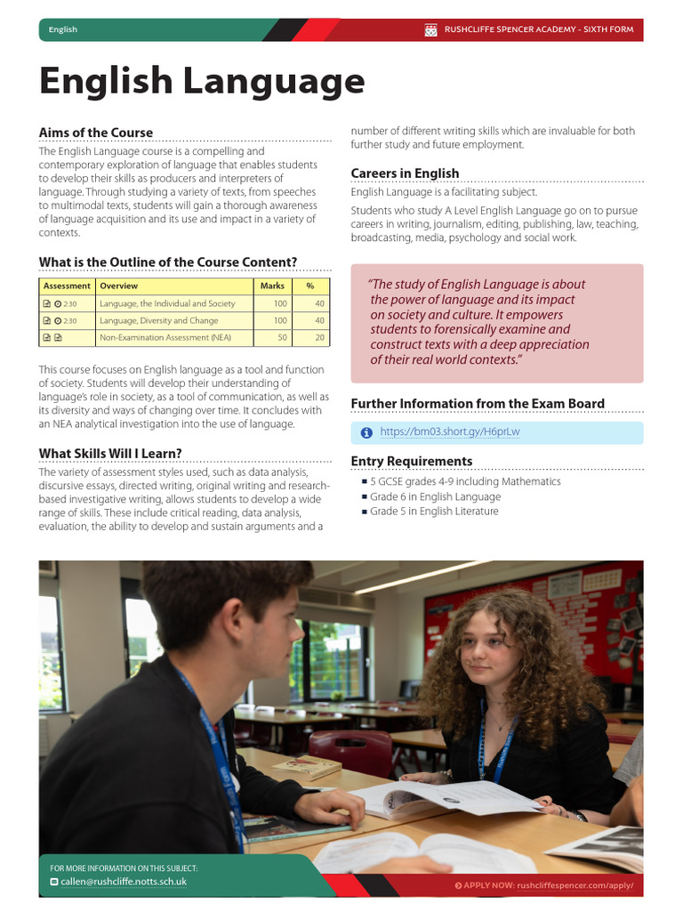 English Language Course Overview | PDF | English Studies | Human ...