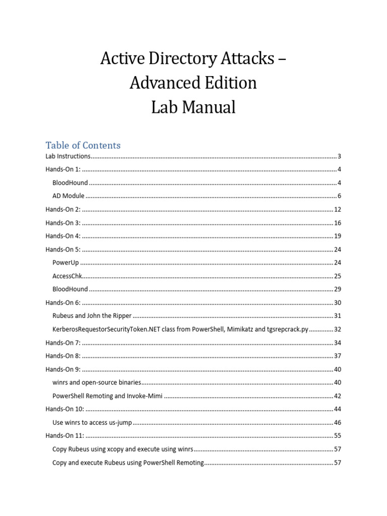 Advanced Active Directory Lab Manual | PDF | Windows Registry | Active ...
