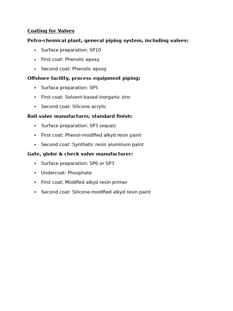 Coating For Valves | PDF