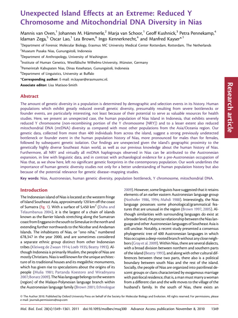 Unexpected Island Effects at An Extreme Reduced Y-Chromosome and ...