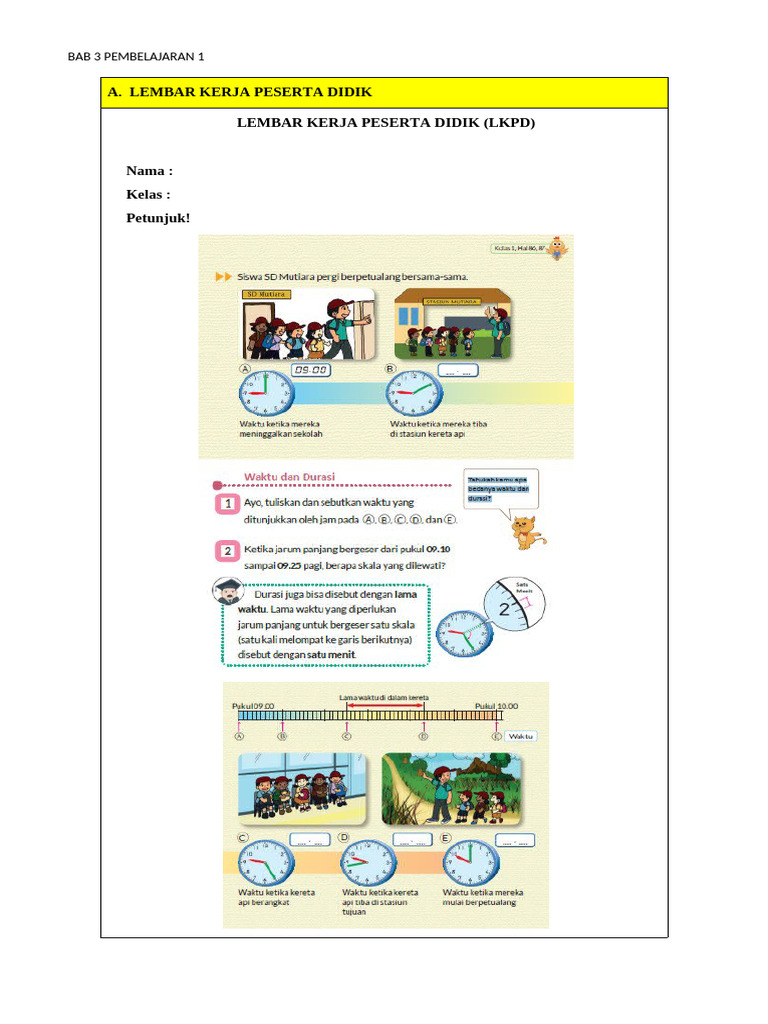 LKPD Matematika Kelas 2 Bab 3 | PDF