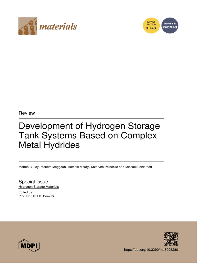 Hydrogen Storage Tank Systems Review | PDF | Chemical Reactor | Fuel Cell