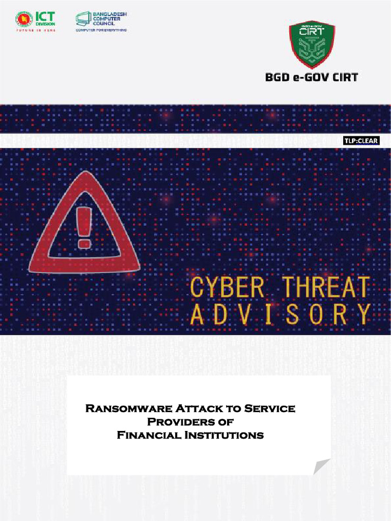 Curated visual reference: Fresh Look at Ransomware Threats To Financial Services Pdf Security