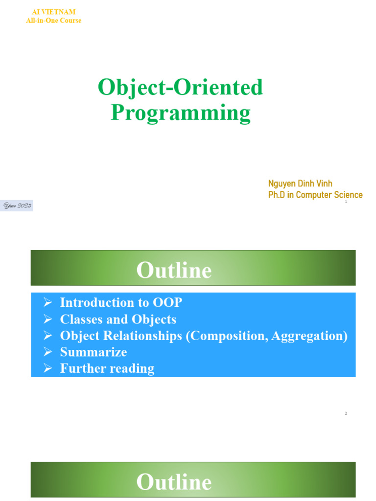 Understanding OOP and Its Relationships | PDF | Object Oriented ...