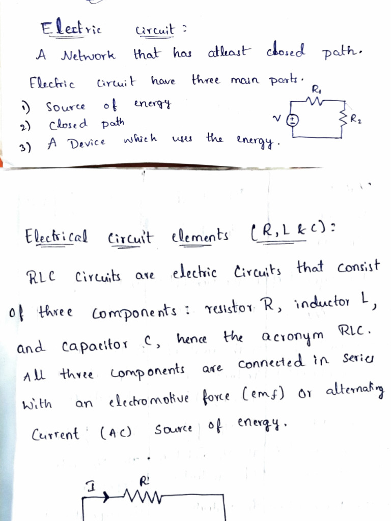 BEEE Unit 1 1st Topic Notes | PDF | Voltage | Electrical Network