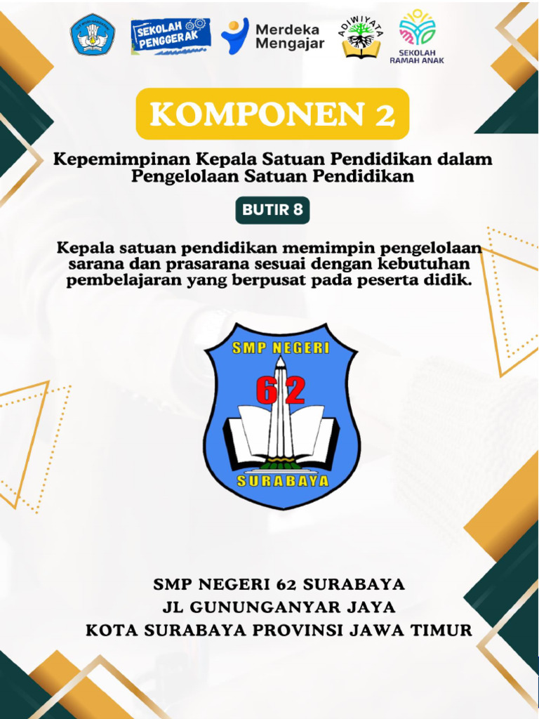 Potensi dan Sarana SMPN 62 Surabaya | PDF