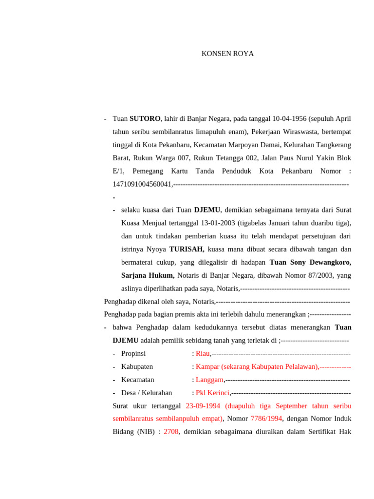 Konsen Roya dan Pembebasan Hutang | PDF | Hukum