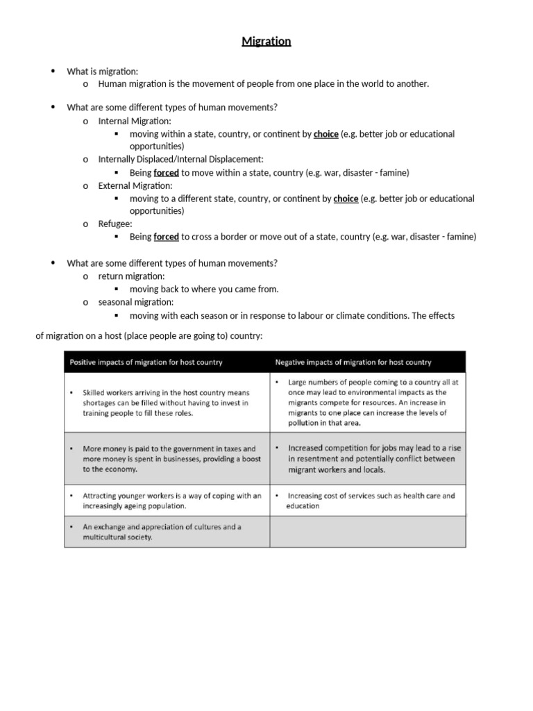 Understanding Human Migration Dynamics | PDF