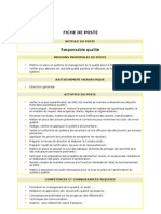 Fiche de Poste