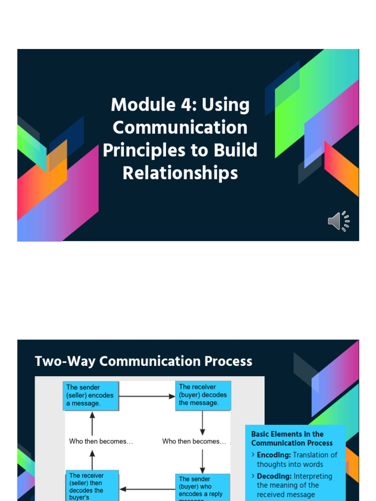 Chapter 4 - Using Communication Principles To Build Relationships | PDF ...