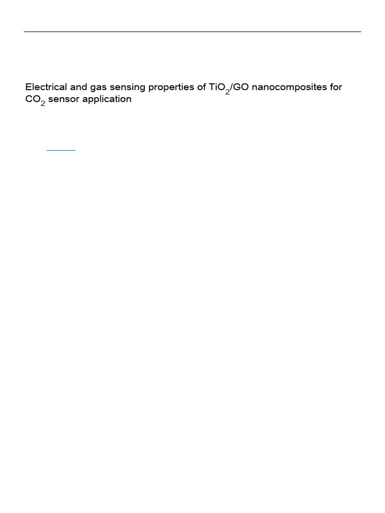 Electrical and gas sensing properties of tio 2 go pdf titanium