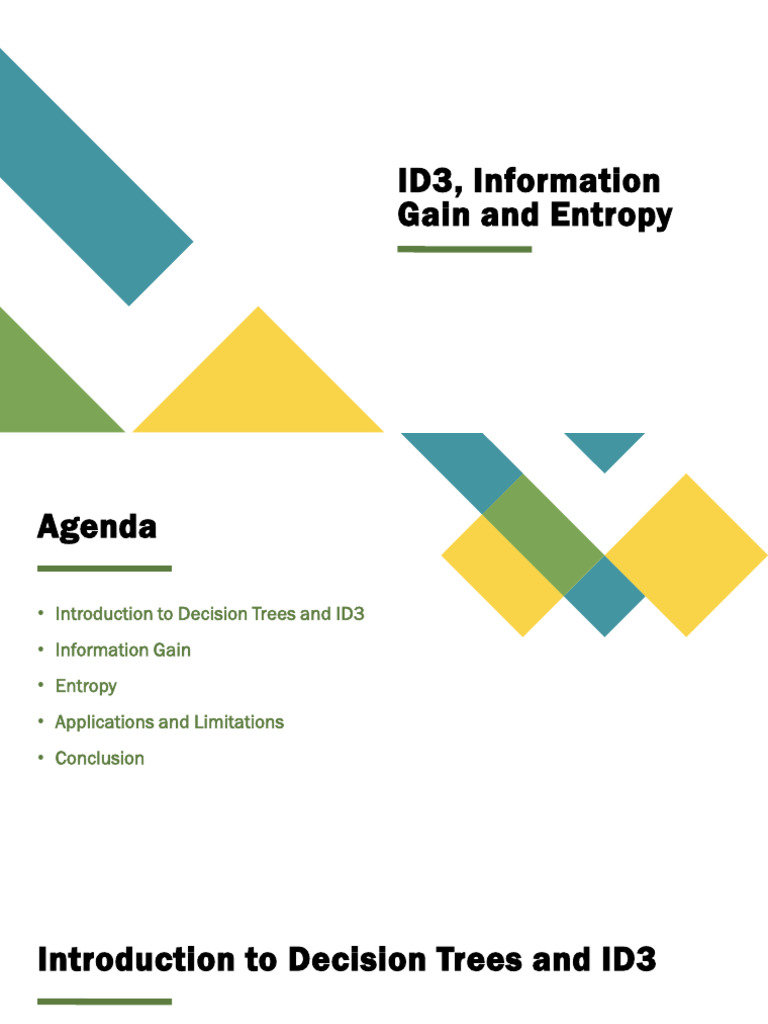 ID3, Information Gain and Entropy | PDF | Statistical Classification ...