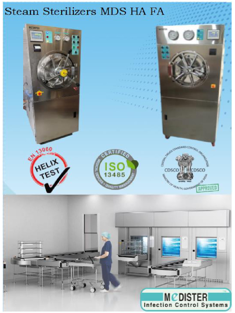 Medister MDS HA 250FA Autoclave Overview | PDF | Sterilization ...