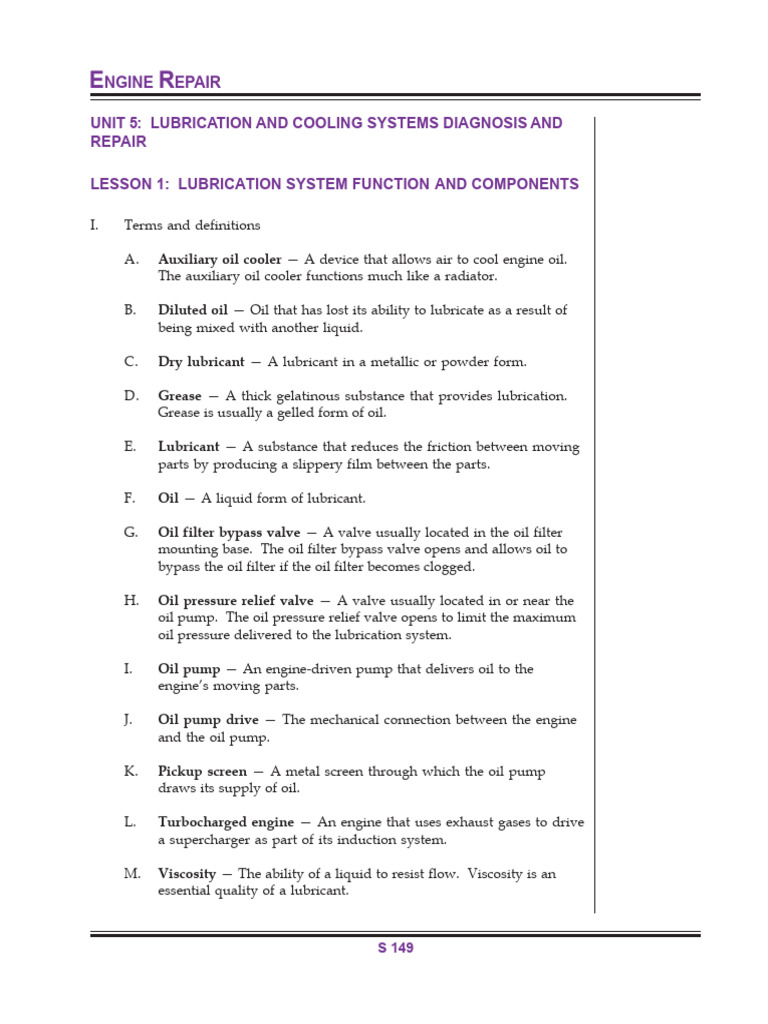 Lubrication System Components Overview | PDF | Lubricant | Motor Oil