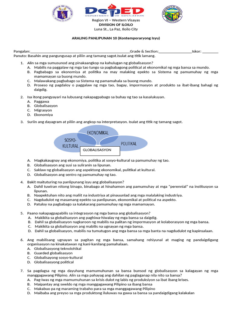 2ND Quarter Exam | PDF