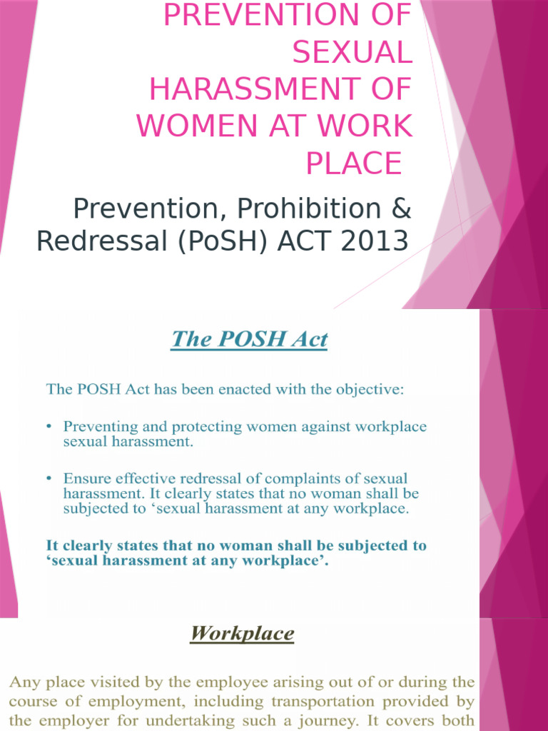 PoSH Act 2013: Women's Workplace Safety | PDF