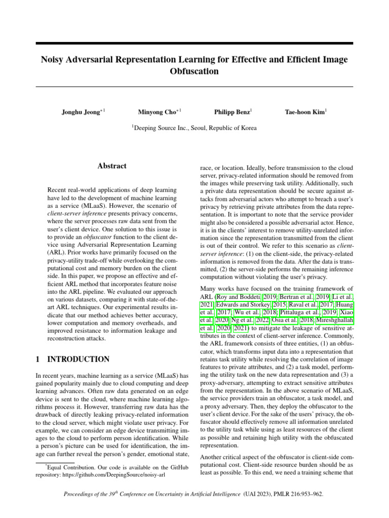 Noisy ARL for Image Privacy Protection | PDF | Machine Learning | Deep ...