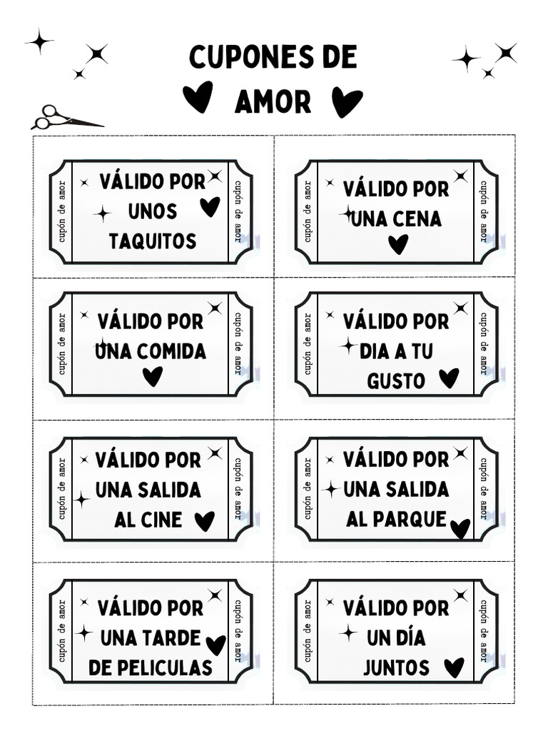 Cupón Válido para Citas Románticas | PDF