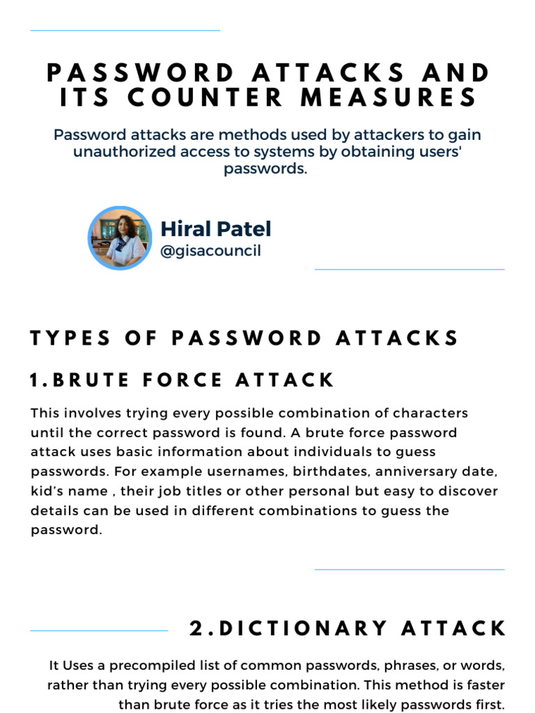 Password Attack Types and Countermeasures | PDF | Password | Phishing
